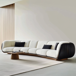 Prezzo a buon mercato moderno 3 posti Soft Bay divano soggiorno divano divano letto bouclé tessuto <span class=keywords><strong>bianco</strong></span> divano mobili - Product Image 3