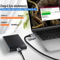 Kabel USB 3.0 ke Micro B untuk komputer Use-2A pengisian daya Cepat & Transfer Data 5Gbps kompatibel dengan WD/SSD/HDD penyimpanan eksternal