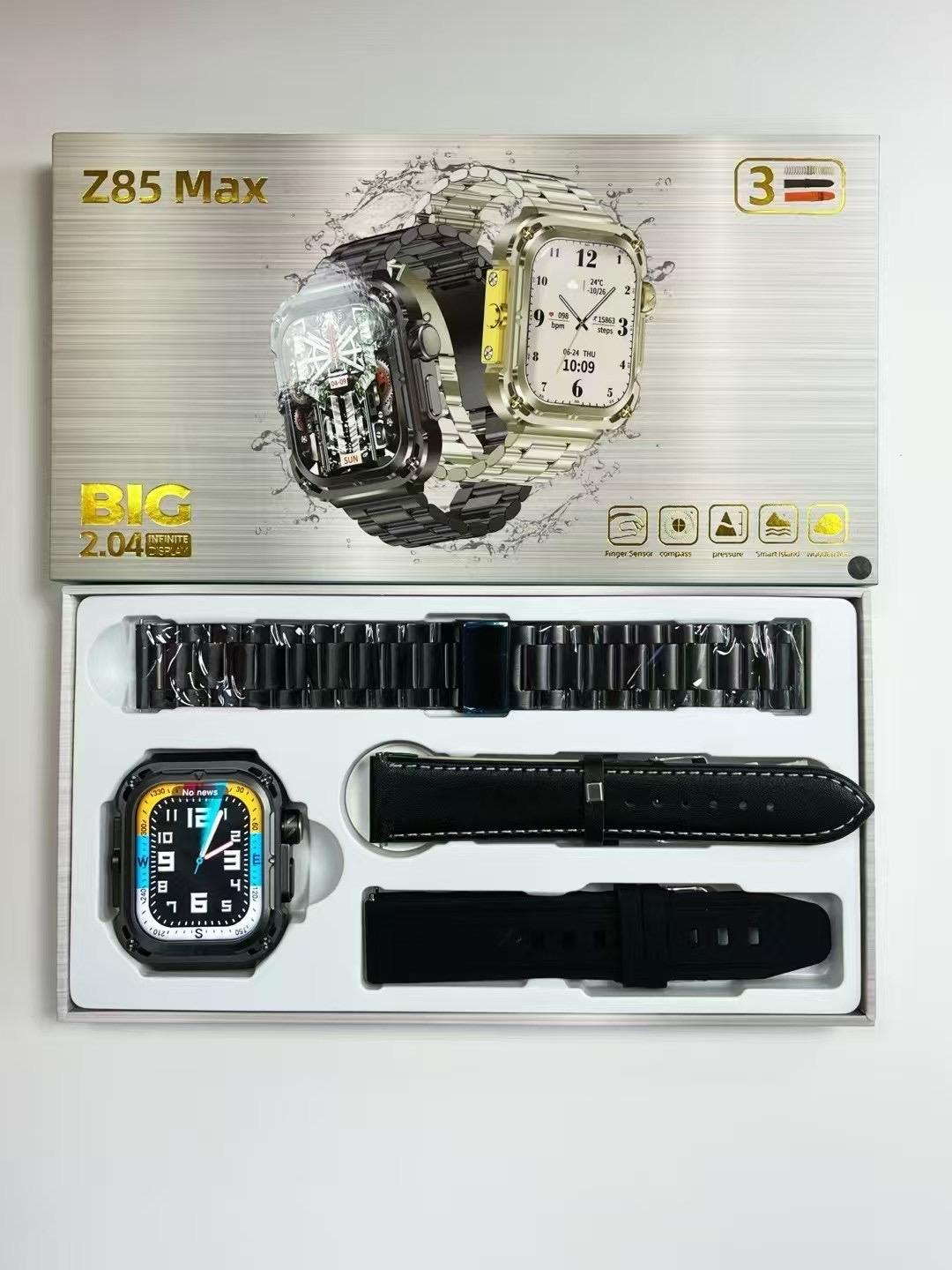 Relógio Inteligente Z85 Max: À Prova de Choque, IP68, Controle por App