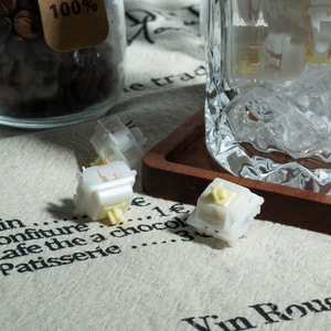 Interrupteur mécanique <span class=keywords><strong>GATERON</strong></span> X UKEEBS Snowy <span class=keywords><strong>Yellow</strong></span> Ahead Heavy Tactile pré-lubrifié 5 broches SMD RGB pour clavier de jeu personnalisé DIY - Product Image 5