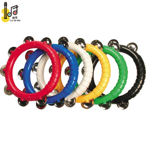 Juguete educativo Música Pandereta Percusión de mano <span class=keywords><strong>Instrumento</strong></span> musical Tamborin de mano Metal Jingles Regalo para niños y adultos Precio - Product Image 3