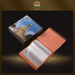 Lámina <span class=keywords><strong>de</strong></span> Plata Italiana para Transferencia (Aleación <span class=keywords><strong>de</strong></span> <span class=keywords><strong>Aluminio</strong></span>) <span class=keywords><strong>de</strong></span> 14*14cm, 500 Piezas/Paquete, para Decoración del Hogar, Obras <span class=keywords><strong>de</strong></span> Arte Modernas, Pinturas Murales, Estilo Antiguo - Product Image 3