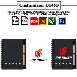 Bloc de Notas Kraft Personalizable con Logotipo YS042, con Bolígrafo, Notas Adhesivas, Cuaderno Impreso Promocional, Juego de Cuaderno y Bolígrafo Personalizados - Product Image 2