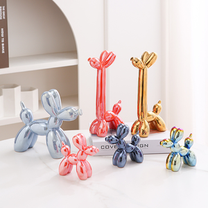 Moderno sfuso in ceramica palloncino statua di cane artigianale animale figurina per <span class=keywords><strong>matrimonio</strong></span>/decorazione evento pezzo d'arte personalizzabile per - Product Image 1