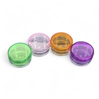 Pot en plastique transparent rond petit format 3ml 5ml 3g 5g pour crème, mini-boîte cosmétique transparente avec couvercles en stock à prix abordable