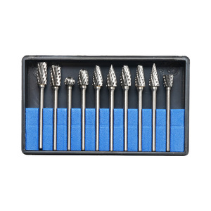 Carbide Rotary File 10Pcs 1/8 In Straight Shank Tungsten Steel Wood Carving Polishing Bits Boxed Set - Product Image 4