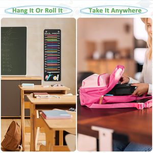 Organizador colgante de 32 bolsillos para lápices, soporte de pared portátil numerado para guardar artículos de papelería en el aula - Product Image 5