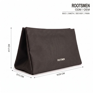 Customizable Color Flat <b>Makeup</b> <b>Bag</b> with <b>Large</b> Capacity PU Material Open Closure for Travel Storage - Product Image 4
