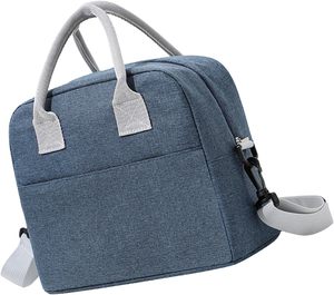 Fashion Casual <b>School</b> Student Insulated Portable Lunch <b>Bag</b> Waterproof Polyester <b>Hand</b> Carry Zipper Closure Travel - Product Image 2