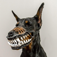 Vente directe d'usine : Muselière pour chien à thème Halloween, masque facial amusant, en émulsion qui ne irritera pas la peau.