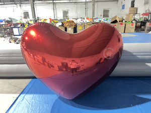 <span class=keywords><strong>ลูก</strong></span>โป่งฟอยล์รูปหัวใจขนาดใหญ่ ทำจากพีวีซีโครเมียมแบบเป่าลม สีแดง สำหรับตกแต่งงานแต่งงาน งานปาร์ตี้ วันวาเลนไทน์ - Product Image 5