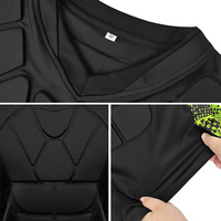 Haut de compression léger pour homme avec 37 protections pectorales pour paintball et airsoft – Équipement de sécurité en gros