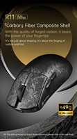 Mouse Gaming Attack Shark R11 Ultra Carbon Fiber Wireless 8k Paw3950max 20000 Fps Static Scan Rate 49g Ultra-ringan