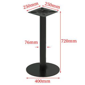 Wholesale Restaurant Black & <b>Gold</b> <b>Table</b> Base Stainless Steel Single Column <b>Round</b> Pedestal Stand Easy Clean - Product Image 3