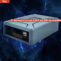 Amplificateur DSP stéréo pour voiture 31 EQ band Android App Qualité sonore 4 entrées 4 sorties 6 sorties RCA Amplificateur DSP pour voiture Class AB