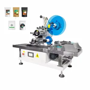 Desktop 200PCS/MIN High speed pouches labeling machine labelling machine for flat sticker label applicator