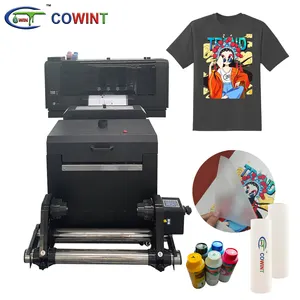 Cowint 30cm a3 xp600 double head DTF Printer Inkjet Heat Press PET Film DTG T Shirt Transfer T-shirts Printing Machine