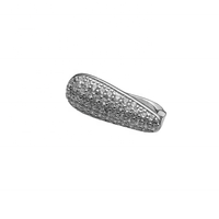 Vente en gros d'accessoires fermoir de luxe en zircon unique pour bricolage breloque à ressort 925 gros fermoirs de bijoux en argent sterling pour collier de pierres précieuses
