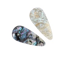 Pinces à cheveux colorées en acétate en forme de goutte d'eau, motif coquillage nacré, faites à la main, accessoire féminin pour le quotidien, les fêtes et les cadeaux