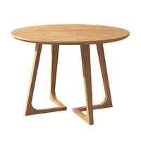 Table de salle à manger, table basse, table de poker, console, table d'appoint, table de thé, en bois massif, ronde, 120 cm, couleur noyer américain, style moderne STG Custom