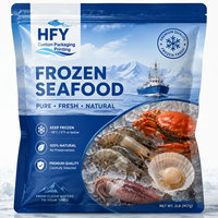 Bolsa de Plástico Personalizada para Almacenamiento de Pescado y Camarones Congelados, con Sellado de Tres Lados y Alta Barrera, Impresión Personalizada