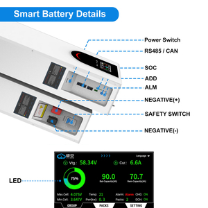 Paquete de Baterías de Fosfato de Hierro y Litio de 48V 51.2V 314Ah 16KWH, <span class=keywords><strong>Sistema</strong></span> de Generación de Energía Solar Fotovoltaica de Alta Capacidad y Potencia - Product Image 2