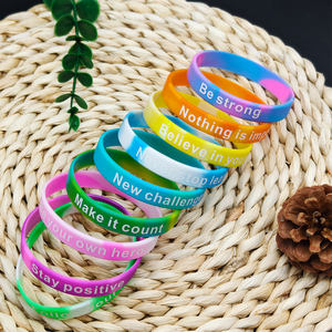 Cadeau inspirant du mois de la reconnaissance Bracelet en caoutchouc inspirant étirement Bracelet en silicone cité adapté aux travailleurs sociaux - Product Image 6