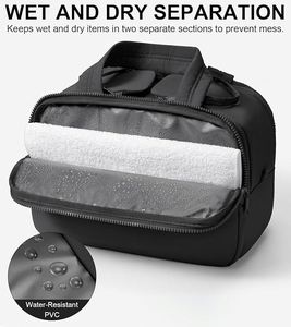 Grande trousse de toilette matelassée légère et spacieuse avec poignée pour organiser les cosmétiques - Product Image 6