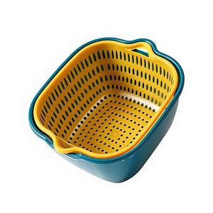 Set di 6 Cestelli in Plastica per Lavaggio e Drenaggio di Frutta e Verdura, Ciotola per Pulizia Lavello, Utensili da Cucina - Product Image 2