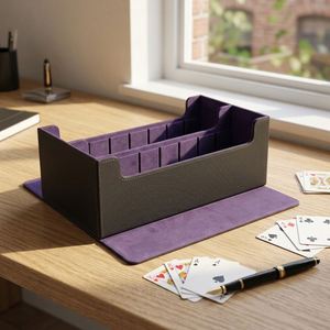 Custom Design Magnetic Flip PU <b>Card</b> Case 910+ Fleece Slot <b>Card</b> Storage Two-Row Separation Box Waterproof Portable - Product Image 1