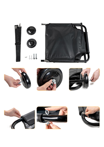 동물 구조 들것 공장 직접 알루미늄 합금 프레임 애완 동물 병원을위한 접이식 경량 디자인 - Product Image 3