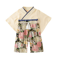 Costume Yukata japonais en coton style kimono pour bébé fille, tenue de fête pour nouveau-né Kawaii samouraï, HCCB-003