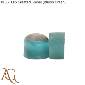 Espinela Cultivada en Laboratorio # 136 Esferas de espinela (verde azulado) creadas en laboratorio, piedras preciosas en bruto sintéticas, simuladas, de fusión por llama - Product Image 5