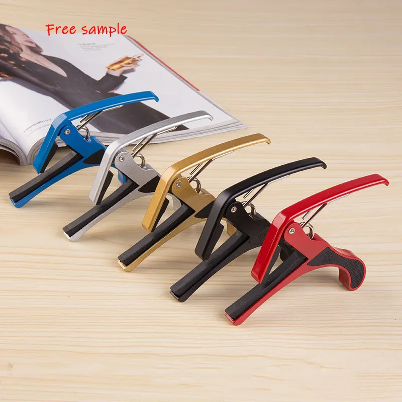 Free Sample High Quality Zinc Alloy Best Colorful Acoustic Guitar Shark Capo Amazon Metal For Acoustic Guitar