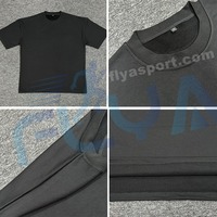 Fabricant de vêtements pour hommes T-shirt Hip Hop personnalisé T-shirt court Boxy en éponge française Street Wear Fabricantes De Ropa T-shirt imprimé