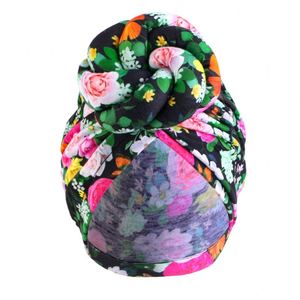 Turbante anudado para mujer al por mayor, pañuelo para la cabeza estampado con patrón, turbante de algodón suave trenzado grande - Product Image 5