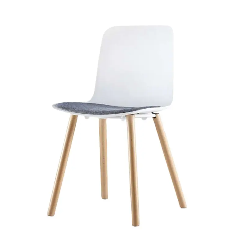 XY Meilleur luxe moderne jambe en bois blanc salle à manger Cozliv Whit chaises avec siège en tissu pour Table à manger