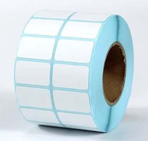 Papel Adhesivo Impermeable de 80 g/m², Vinilo Autoadhesivo con Revestimiento de Fundición y Base Amarilla, Etiquetas de Advertencia Troqueladas de 48 mm para Embalaje - Product Image 1
