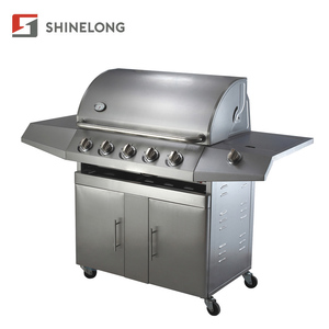 Griglia Barbecue <span class=keywords><strong>a</strong></span> <span class=keywords><strong>Gas</strong></span> <span class=keywords><strong>da</strong></span> Esterno Professionale Antifumo in Acciaio Inox - Product Image 3