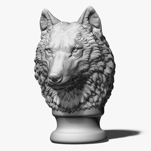 Tùy Chỉnh Thiết Kế Animal Head Tượng Thép Không Gỉ Polyresin Resin <span class=keywords><strong>Wolf</strong></span> Head Điêu Khắc - Product Image 3