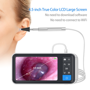 Otoscope intelligent à écran haute définition de 4.5 pouces, marqueur visuel d'oreille à écran de 3.9mm et sélecteur d'oreille - Product Image 4