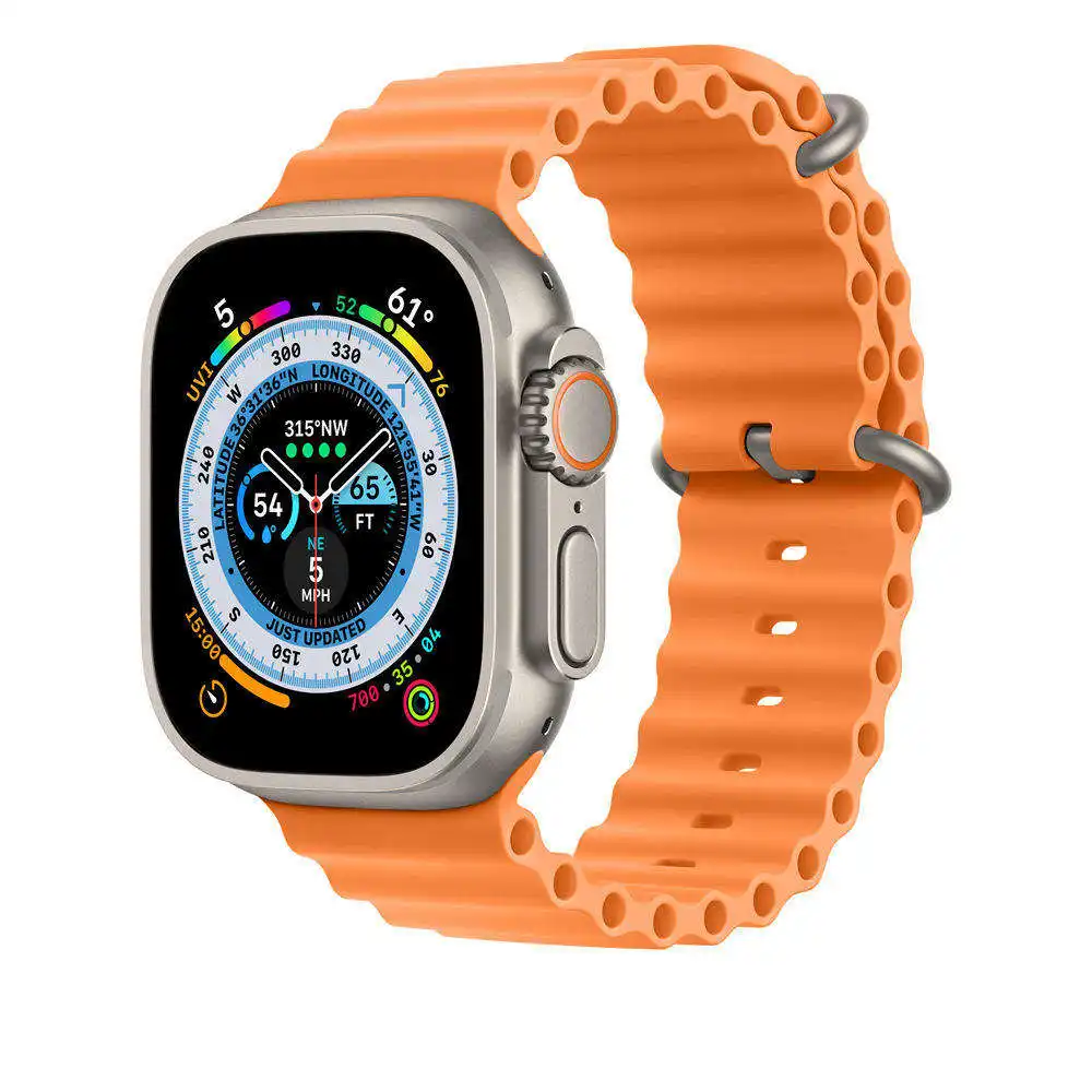 New 49mm Silicone Watch Ocean band Sport band for Apple watch Ultra
