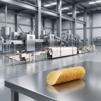 Complete productielijn voor aardappelchips, turnkey project voor stapelbare chips inclusief mengen, vormen en stapelen
