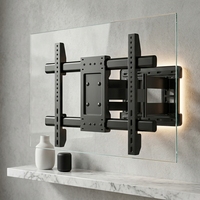 Support mural pour moniteur en acier laminé à froid, support fixe robuste pour téléviseur de 32 à 65 pouces, capacité de charge de 70 kg, VESA 400x400 mm pour