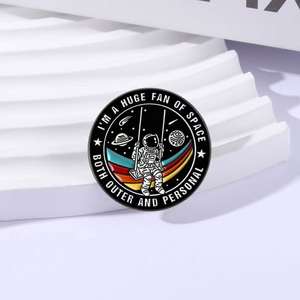 Broche de Astronauta de Ciencia Ficción Personalizado, Aleación de Zinc, Chapado en Níquel Negro, para Regalo de Graduación, Joyería - Product Image 4