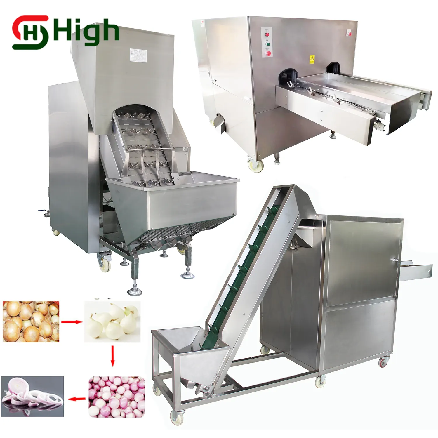 Wash Commercial Root Cut Mini Air Used Remove Spring Onion Skin Peeler Onion Peel Machine and Cutter