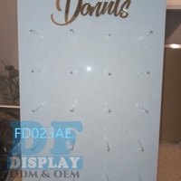 Support mural pour beignets en acrylique, présentoir mural pour beignets, décoration de boutique de beignets, support mural autoportant, présentoir à desserts