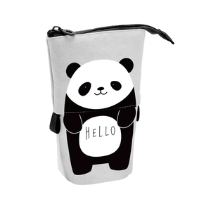Estuche para lápices con cremallera de lona con dibujos animados personalizados, estuches de plástico de tela escolar Oxford, venta al por mayor, regalo, promoción, uso hecho de algodón - Product Image 3
