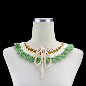 빈티지 수제 크로 셰 뜨개질 분리 칼라 의류 액세서리 - Product Image 6