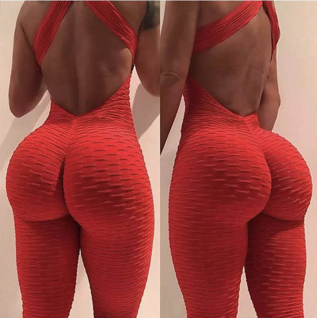 2022 Yoga Clothing Womens One Pieces Sports Suit Set Workout Gym Jumpsuit Pants